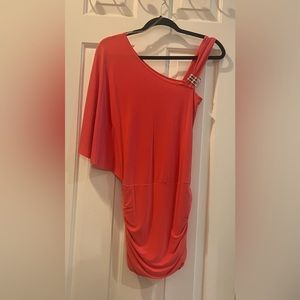 One shoulder fitted dress
